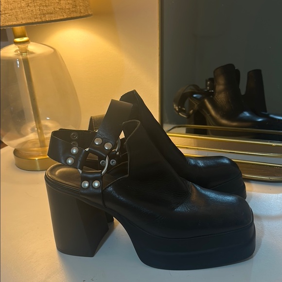 Free People Shoes - Free People stacked heel boots (firm price)